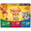 Meow Mix Tender Favorites Surf 'N Turf Variety Pack Cat Food Trays, 2.75-oz, case of 12