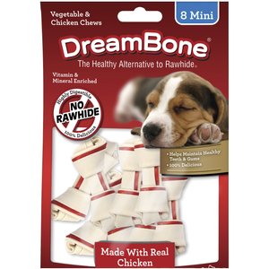 DreamBone Mini Chicken Chew Bones Dog Treats, 8 count