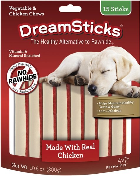 DreamBone DreamSticks Chicken Chews Dog Treats, 15 count slide 1 of 5