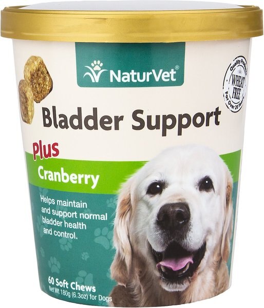 NaturVet Bladder Support Plus Cranberry Soft Chews Urinary Supplement for Dogs, 60 count slide 1 of 3