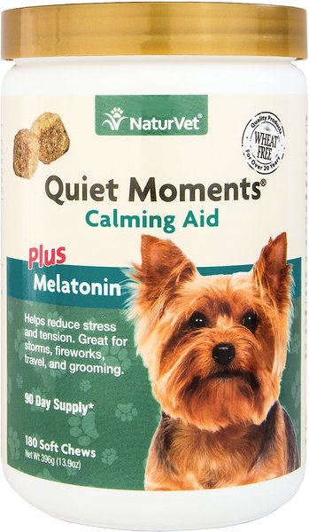 NaturVet Quiet Moments Soft Chews Calming Supplement for Dogs, 180 count slide 1 of 5