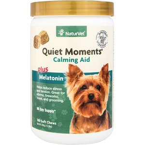 NaturVet Quiet Moments Soft Chews Calming Supplement for Dogs, 180 count