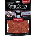 SmartBones Mini Beef Chew Bones Dog Treats, 24 count