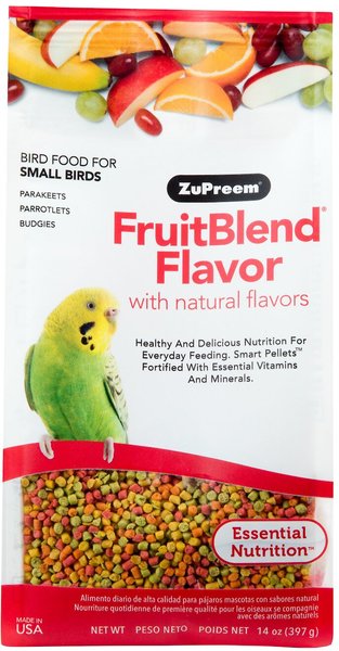 ZuPreem FruitBlend with Natural Fruit Flavors Small Bird Food, 14-oz bag slide 1 of 5