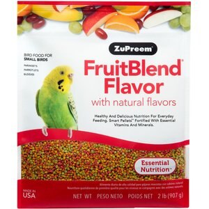 ZuPreem FruitBlend with Natural Fruit Flavors Small Bird Food, 2-lb bag