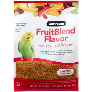 ZuPreem FruitBlend with Natural Fruit Flavors Small Bird Food, 10-lb bag