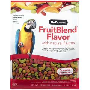 ZuPreem FruitBlend with Natural Fruit Flavors Large Bird Food, 3.5-lb bag