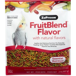 ZuPreem FruitBlend with Natural Fruit Flavors Medium Bird Food, 2-lb bag
