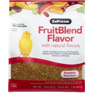 ZuPreem FruitBlend with Natural Fruit Flavors Extra Small Bird Food, 2-lb bag