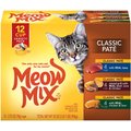 Meow Mix Classic Pate Variety Pack Cat Food Trays
