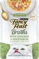 Fancy Feast Classic Broths with Chicken & Vegetables Supplemental Wet Cat Food Pouches, 1.4-oz, case of 16