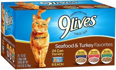 9 Lives Seafood & Turkey Favorites Variety Pack Canned Cat Food, slide 1 of 1