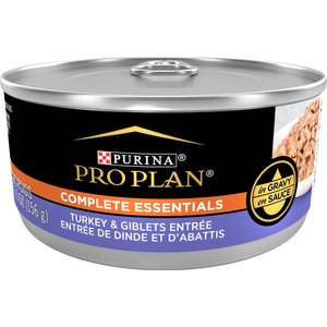 Purina Pro Plan Adult Turkey & Giblets Entree in Gravy Canned Cat Food, 5.5-oz, case of 24