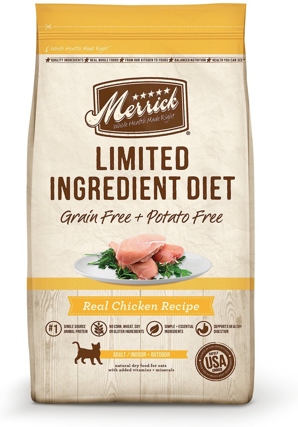 Merrick Limited Ingredient Diet GrainFree Real Chicken Recipe Dry Cat