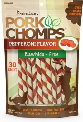 Premium Pork Chomps Pepperoni Flavor Twists Dog Treats, slide 1 of 1