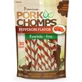 Premium Pork Chomps Pepperoni Flavor Twists Dog Treats, Mini, 30 count