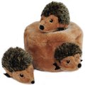 ZippyPaws Burrow Squeaky Hide and Seek Plush Dog Toy, Hedgehog Den, Puzzle Set