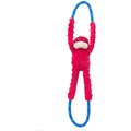 ZippyPaws Monkey RopeTugz Plush & Rope Dog Toy, Red