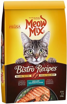Meow Mix Bistro Recipes Grilled Salmon Flavor Dry Cat Food, slide 1 of 1