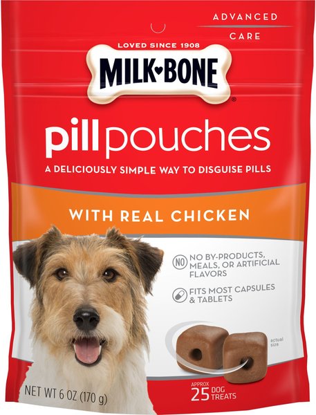 Milk-Bone Pill Pouches with Real Chicken Dog Treats, 6-oz bag slide 1 of 2