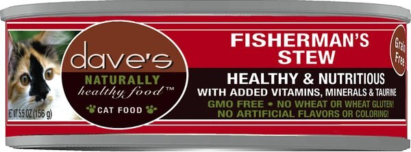 Dave's Pet Food Naturally Healthy Grain-Free Fisherman's Stew Canned Cat Food, 5.5-oz, case of 24 slide 1 of 4