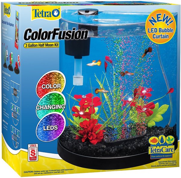 Tetra ColorFusion Half Moon Aquarium Kit, 3-gal slide 1 of 9