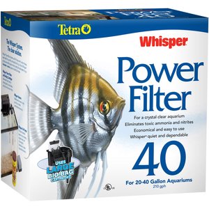 Tetra Whisper Aquarium Power Filter, 20-40 gal