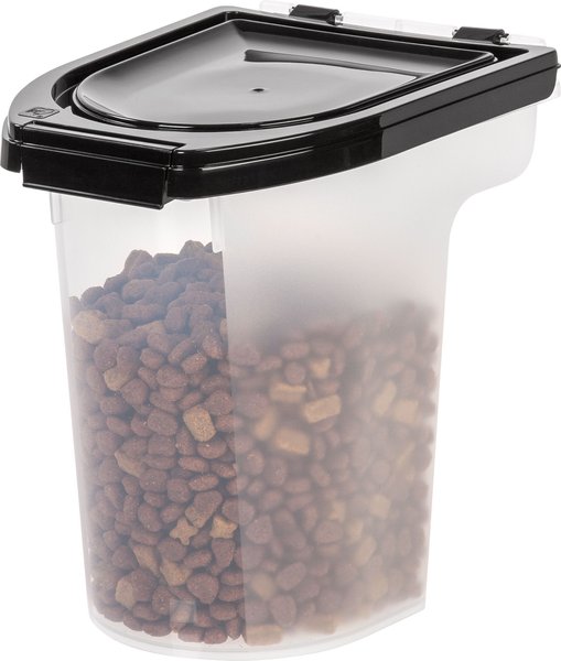 IRIS Airtight Pet Food Storage Container, Clear/Black, 8-qt slide 1 of 6