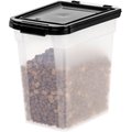 IRIS Airtight Pet Food Storage Container, Clear/Black, 12.75-qt