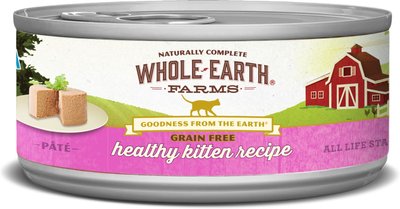 3. Whole Earth Farms Grain-Free Real Healthy Kitten Recipe Canned Cat Food