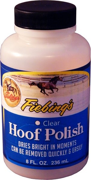 Fiebing's Water Based Horse Hoof Polish, Clear, 8-oz jar slide 1 of 2