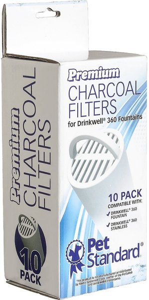 Pet Standard Premium Charcoal Filters for PetSafe Drinkwell 360 Fountains, 10 pack slide 1 of 2