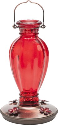 Perky-Pet Daisy Vase Vintage Glass Hummingbird Feeder, slide 1 of 1