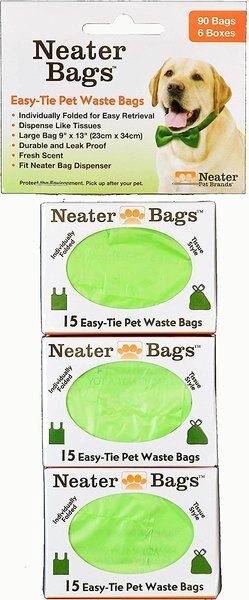 Neater Pets Neater Bags Easy-Tie Tissue-Like Dispensing Pet Waste Refill Bags, 90 count slide 1 of 7