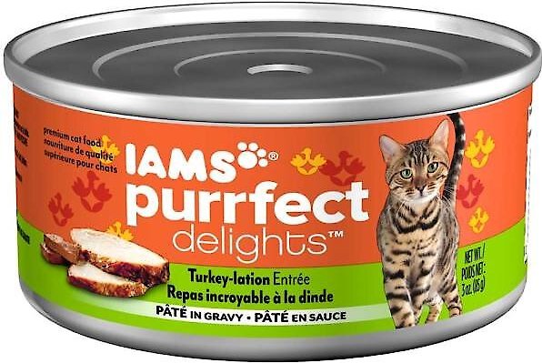 Iams Purrfect Delights Pate in Gravy Variety Pack Canned Cat Food, 3oz