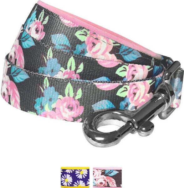 Blueberry Pet Floral Prints Polyester Dog Leash, Rose, Small: 5-ft long, 5/8-in wide slide 1 of 6
