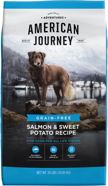 American Journey Salmon & Sweet Potato Recipe Grain-Free Dry Dog Food, 24-lb bag slide 1 of 10
