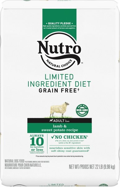 Nutro Limited Ingredient Diet Sensitive Support with Real Lamb & Sweet Potato Grain-Free Adult Dry Dog Food, 22-lb bag slide 1 of 9