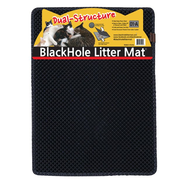 MOONSHUTTLE Blackhole Litter Mat, Dark Gray