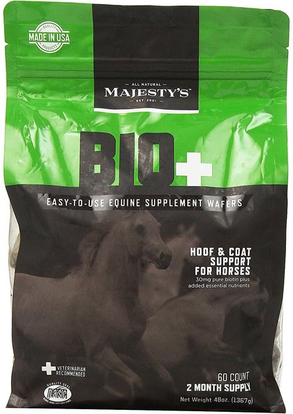Majesty's Bio+ Hoof & Coat Support Wafers Horse Supplement, 60 count slide 1 of 4