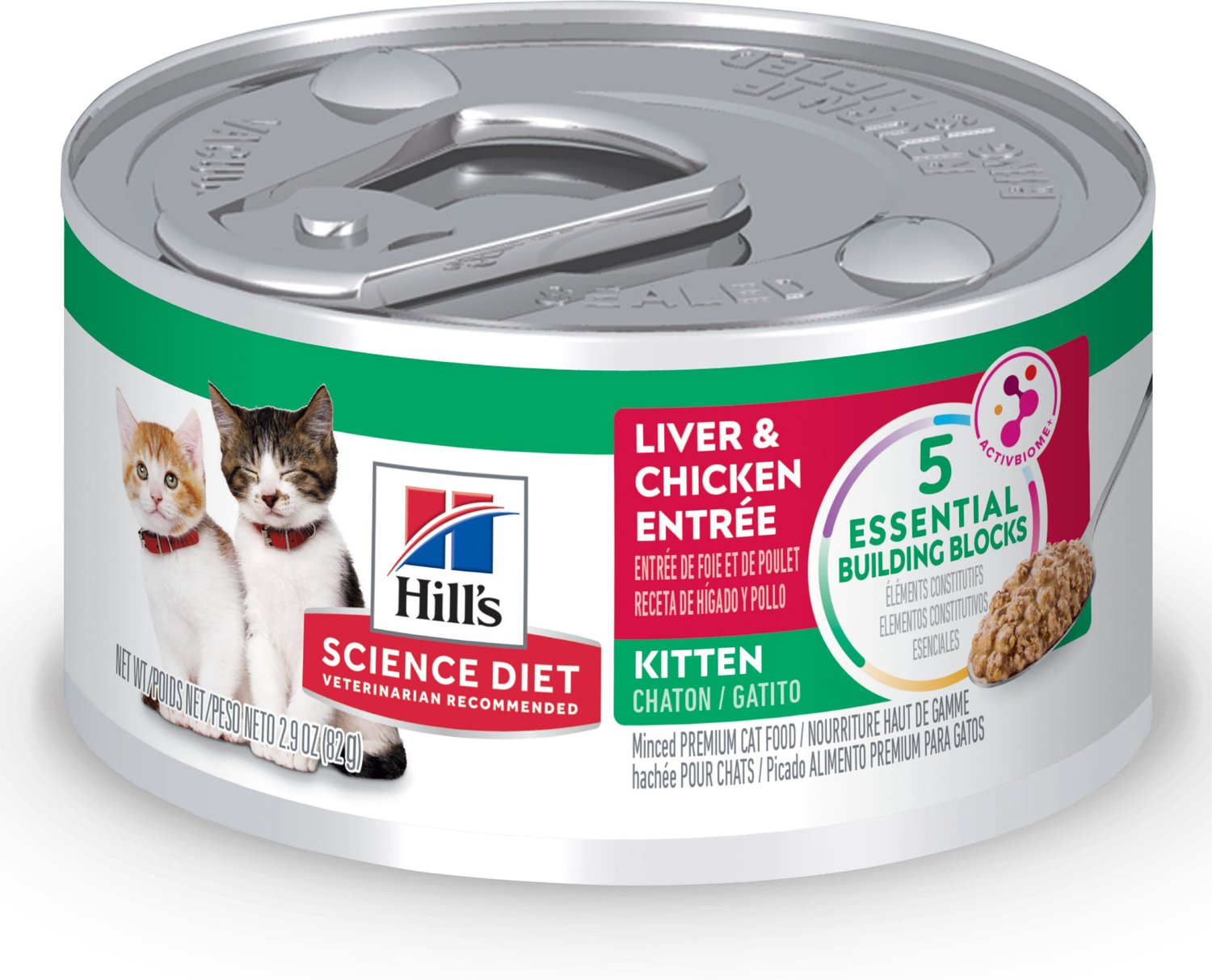 Hill's Science Diet Kitten Liver & Chicken Entree Canned Cat Food, 2.9