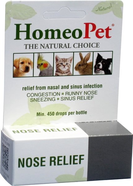 HomeoPet Nose Relief Homeopathic Medicine for Allergies & Respiratory Infections for Birds, Cats, Dogs & Small Pets, 450 drops slide 1 of 3