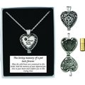 Cathedral Art Always In My Heart Memorial Ashes Locket Necklace, Pewter