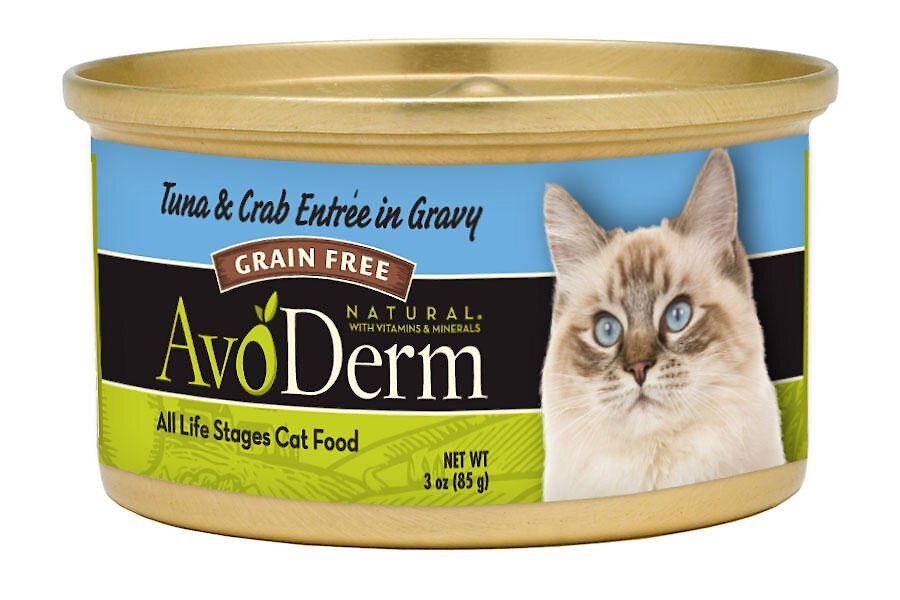 AvoDerm Natural GrainFree Tuna & Crab Entree in Gravy Canned Cat Food