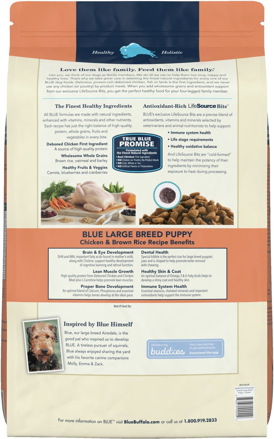Blue Buffalo Large Breed Puppy Food Feeding Chart
