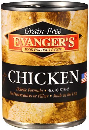 Evanger's Grain-Free Chicken Canned Dog & Cat Food, 12.8-oz, case of 12 slide 1 of 2