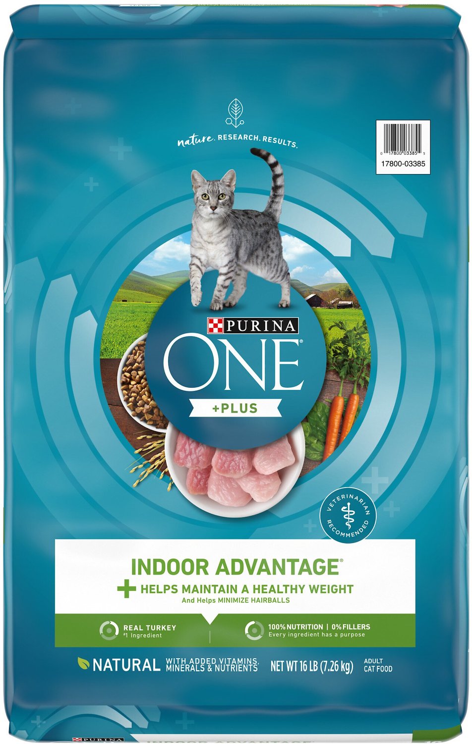 Purina ONE Indoor Advantage Adult Premium Dry Cat Food, 16lb bag