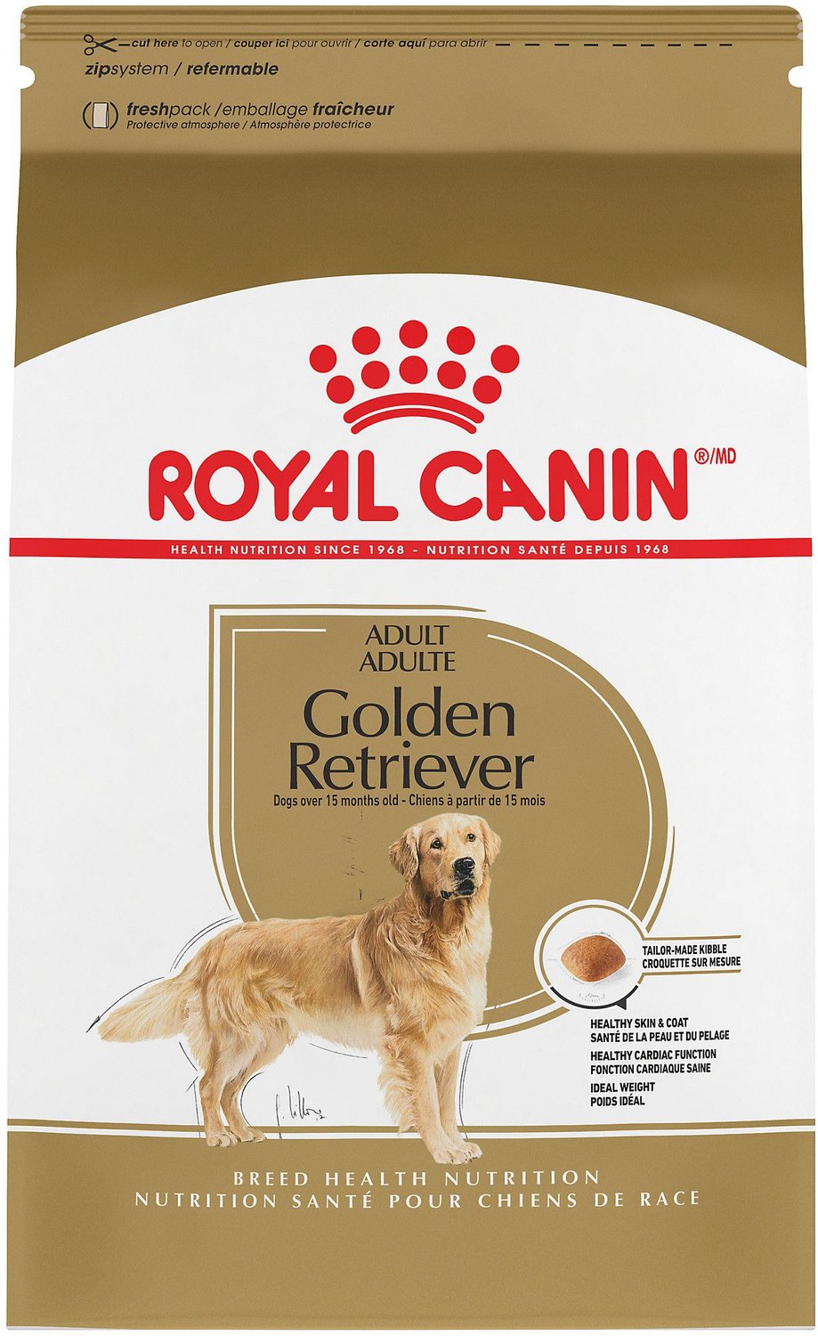 Royal Canin Golden Retriever Adult Dry Dog Food, 30lb bag