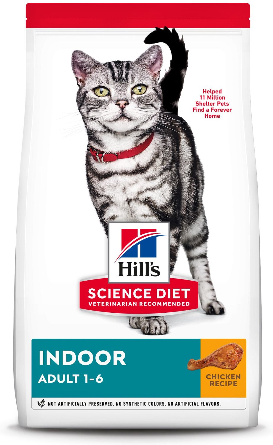 Hill's Science Diet Adult Indoor Cat Dry Cat Food, 15.5-lb ...