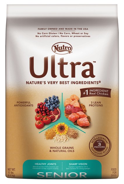 Nutro Ultra Senior Dry Dog Food, 15-lb bag - Chewy.com